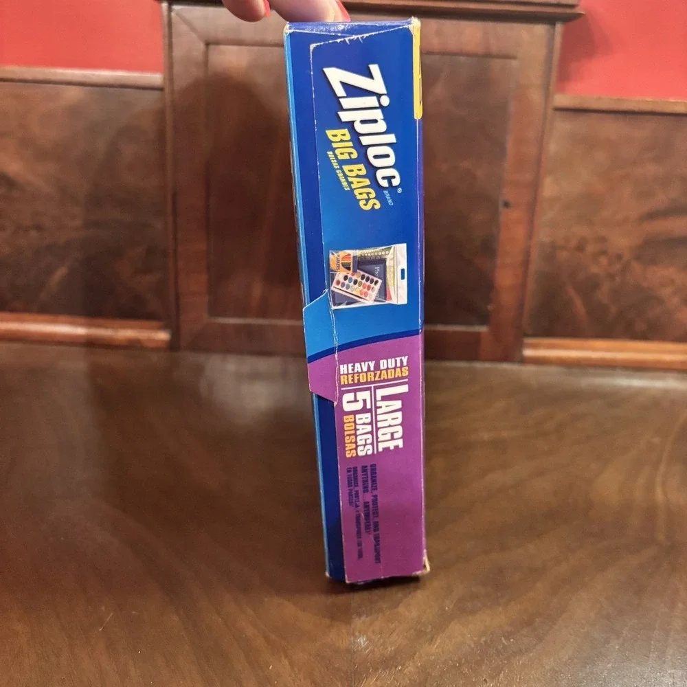 Ziploc Big Bags Large‎ 3 Gallon Storage Bags Double Zipper Heavy Duty 5 Ct New